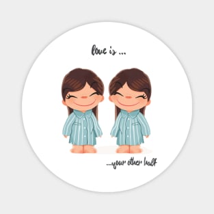 Love is lgbt day pride, love is love, valentines couple clothes, valentines gift for her Magnet